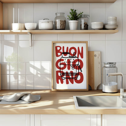 Buongiorno Espresso Machine Kitchen Print