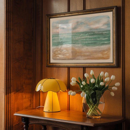 Bible Verse Wall Art Coastal Watercolor Beach Print