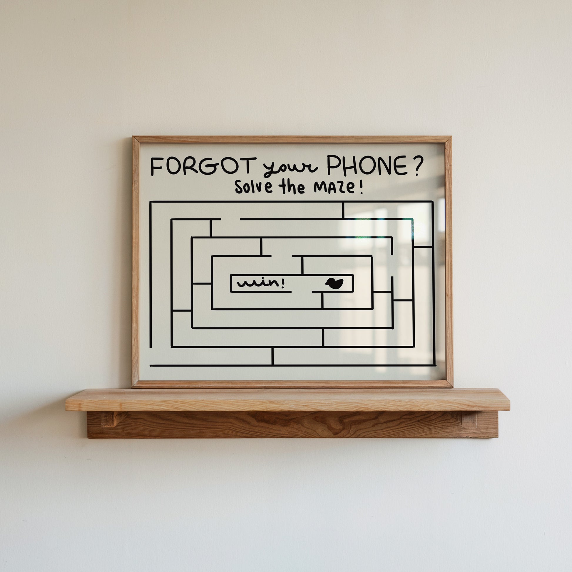 Funny Maze Bathroom Poster