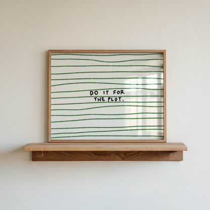 Do It for the Plot Green Striped Print