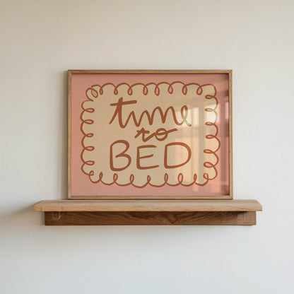 Time to Bed Typography Print
