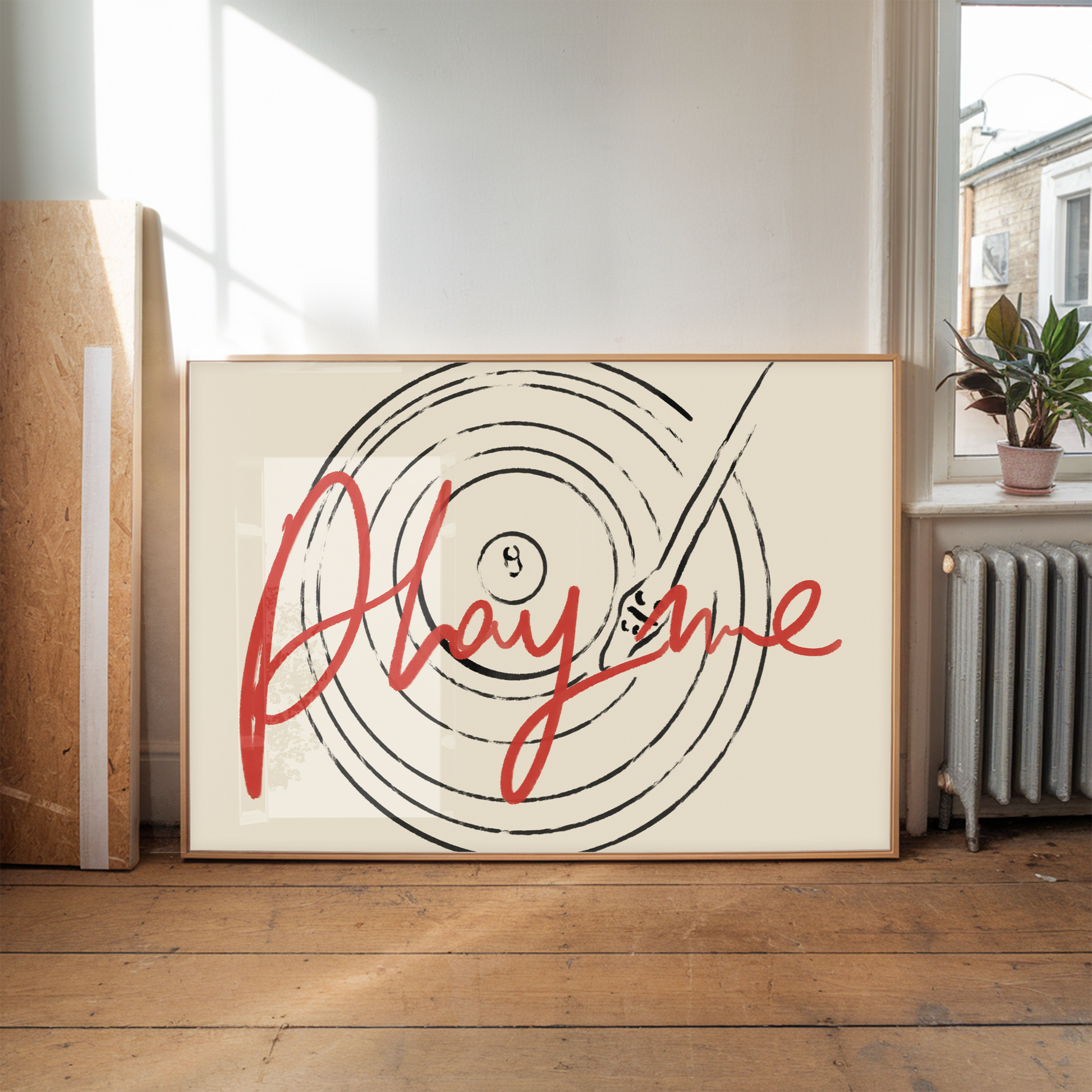 Vinyl Record Wall Art Play Me Modern Music Decor