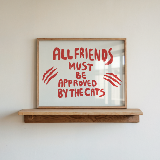 Funny Cat Wall Art Quote Entryway Decor