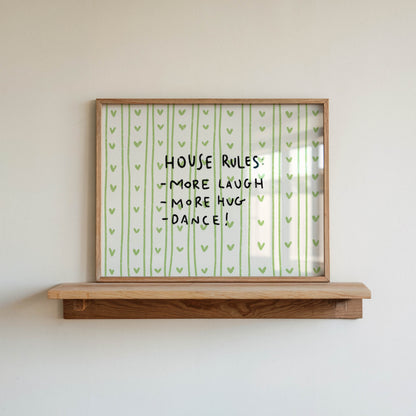 Playful House Rules Wall Art
