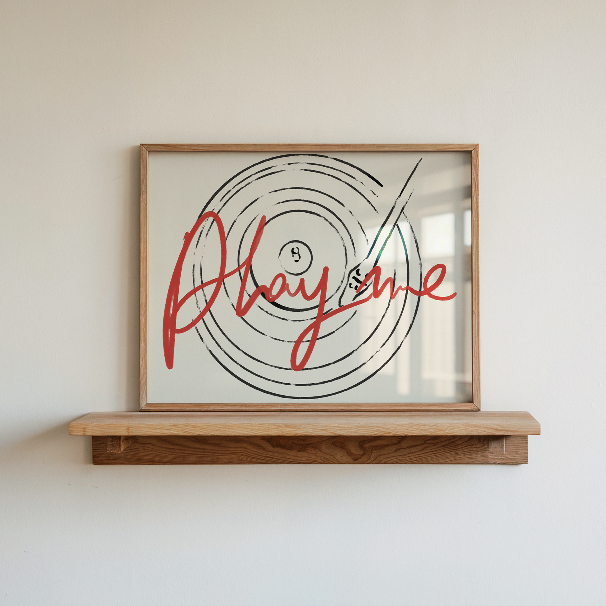 Vinyl Record Wall Art Play Me Modern Music Decor