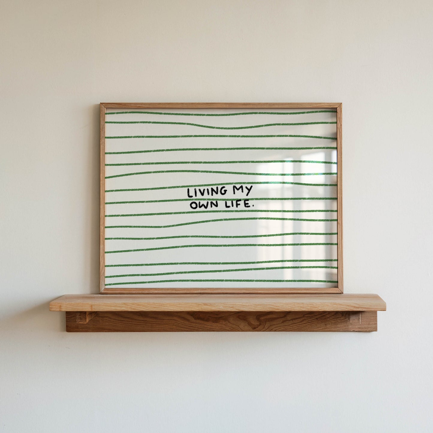 Living My Own Life Striped Art Print