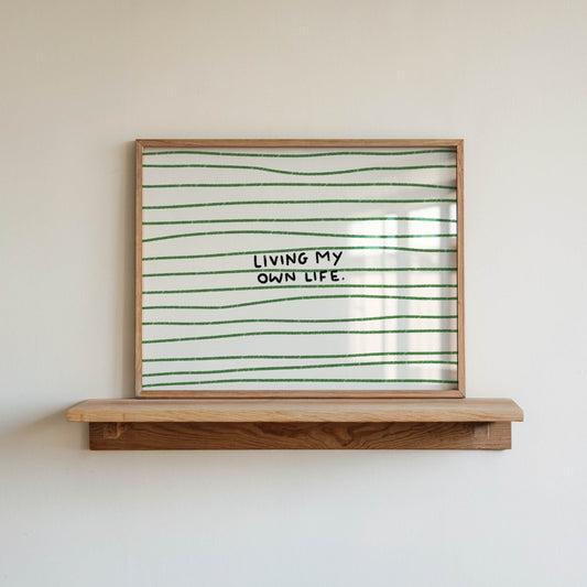 Living My Own Life Striped Art Print