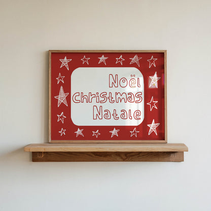 Noël Christmas Natale Holiday Print