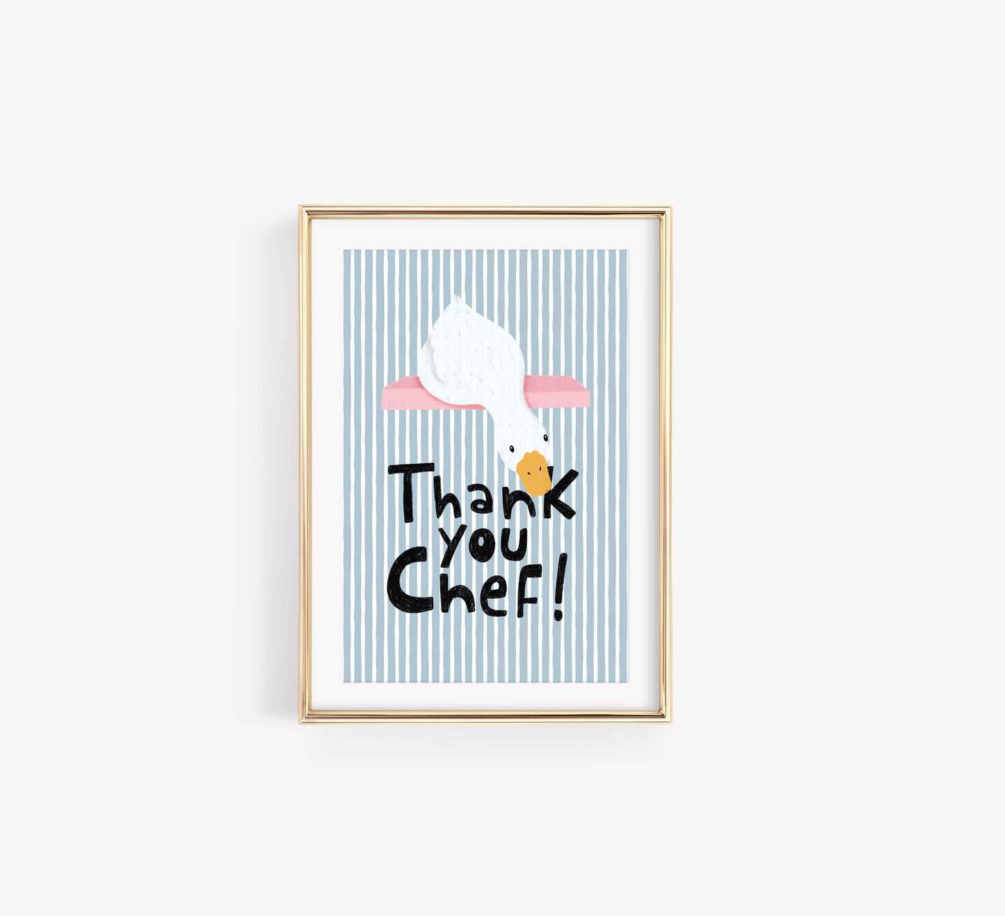 Thank You Chef Goose Kitchen Wall Art