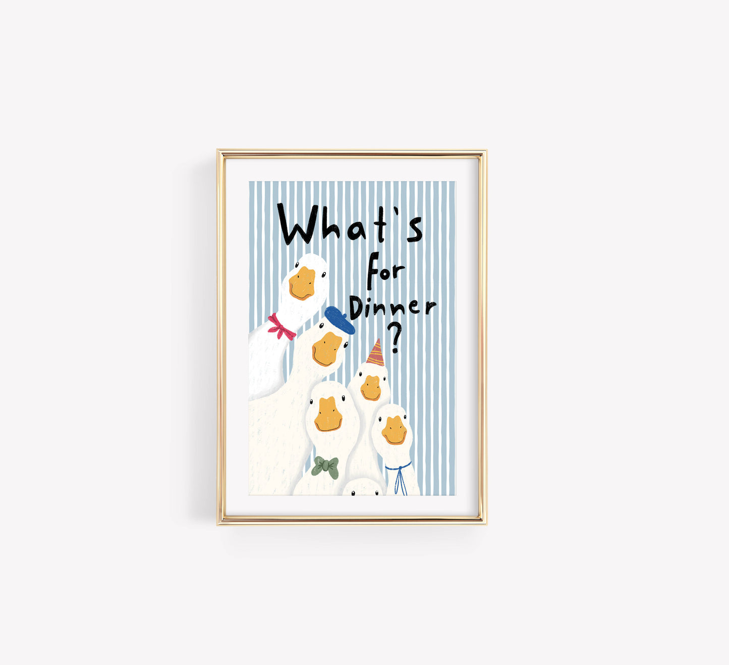 What's for Dinner? Funny Duck Kitchen Print