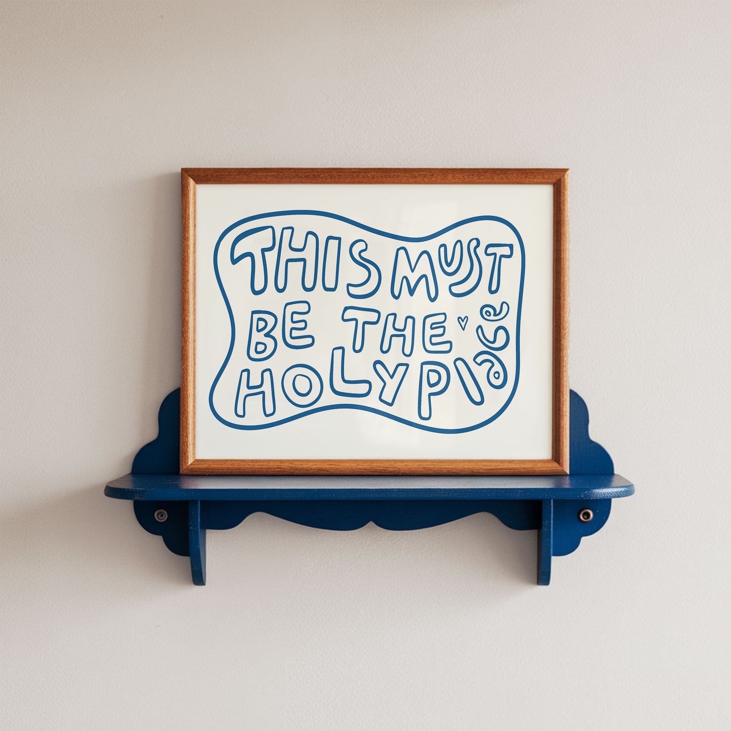 Spiritual Quote Poster Playful Blue Typography Wall Art