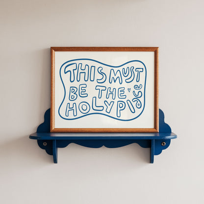 Spiritual Quote Poster Playful Blue Typography Wall Art