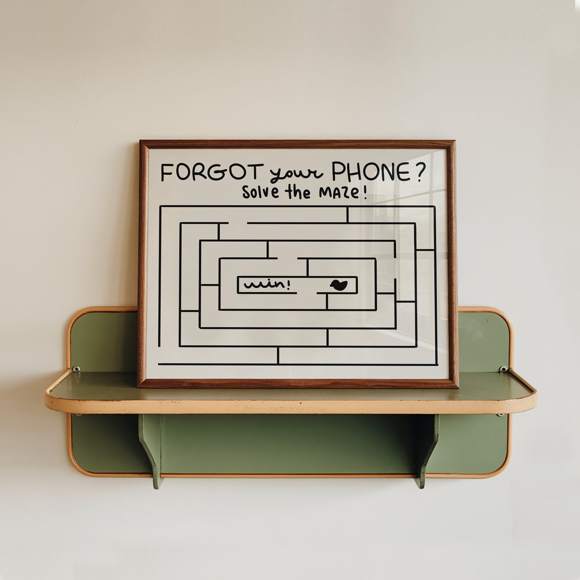 Funny Maze Bathroom Poster