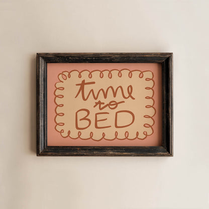 Time to Bed Typography Print