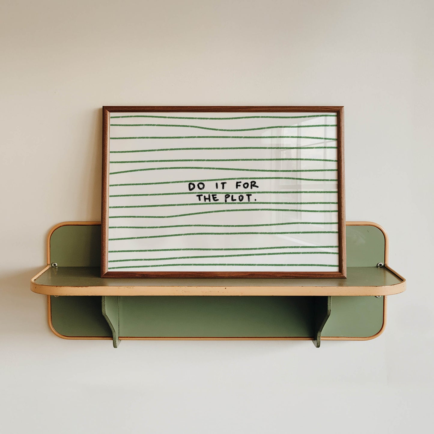 Do It for the Plot Green Striped Print