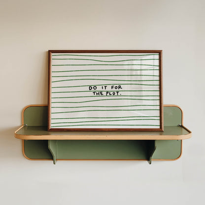 Do It for the Plot Green Striped Print