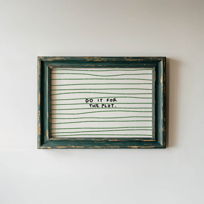 Do It for the Plot Green Striped Print