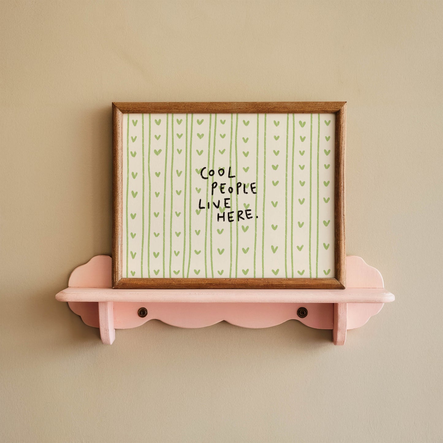 Cool People Live Here Wall Art Print