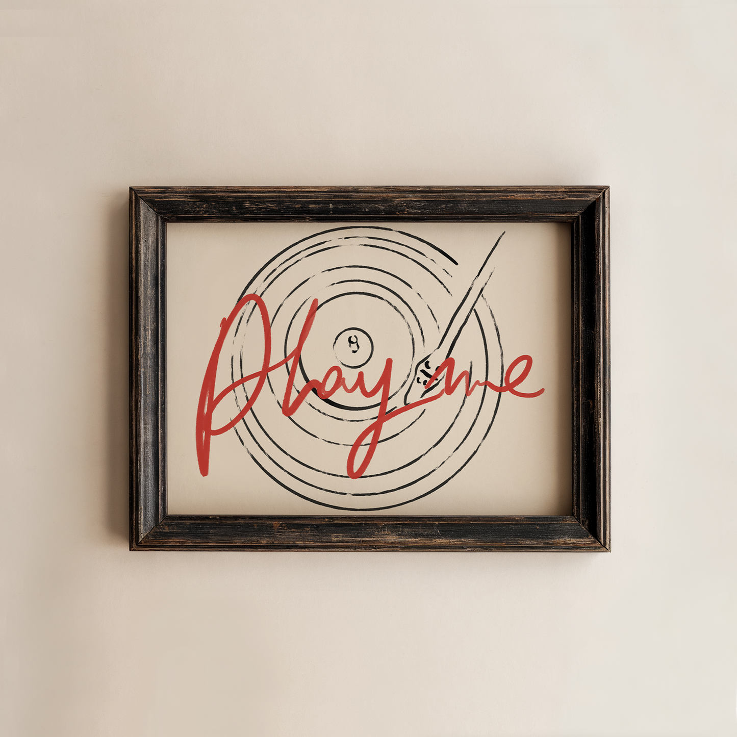 Vinyl Record Wall Art Play Me Modern Music Decor