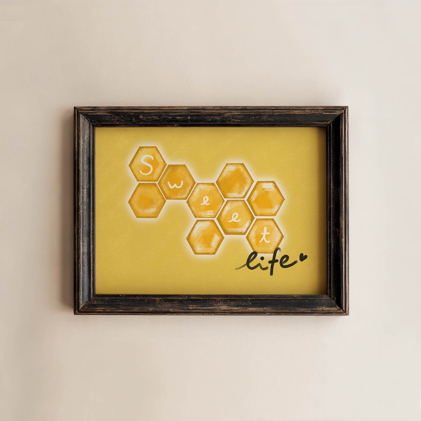 Sweet Life Honeycomb Art Print