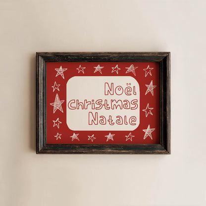 Noël Christmas Natale Holiday Print