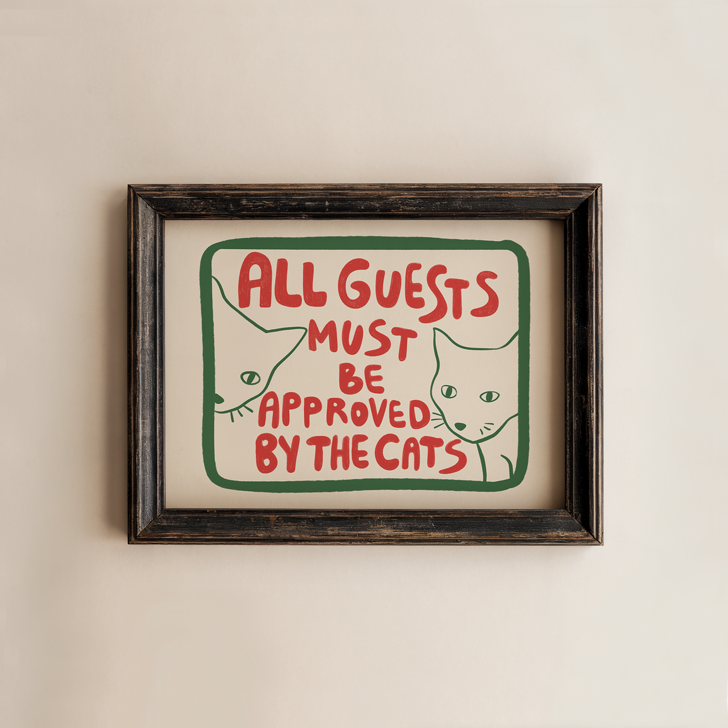 Funny Cat Bathroom Wall Art for Guest Bathroom Decor