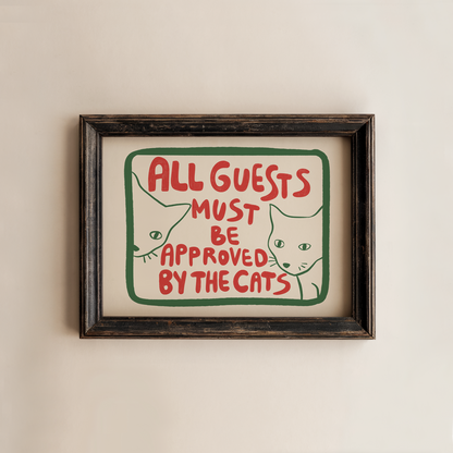 Funny Cat Bathroom Wall Art for Guest Bathroom Decor