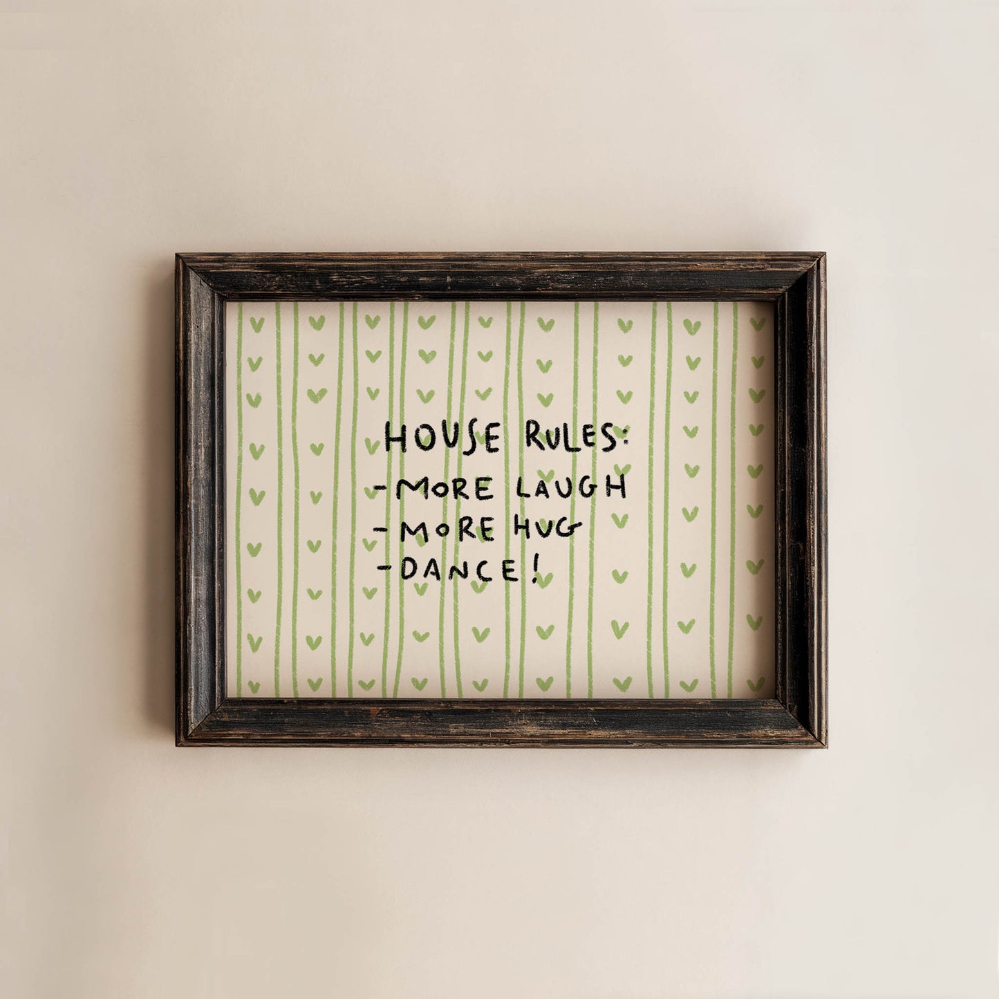 Playful House Rules Wall Art