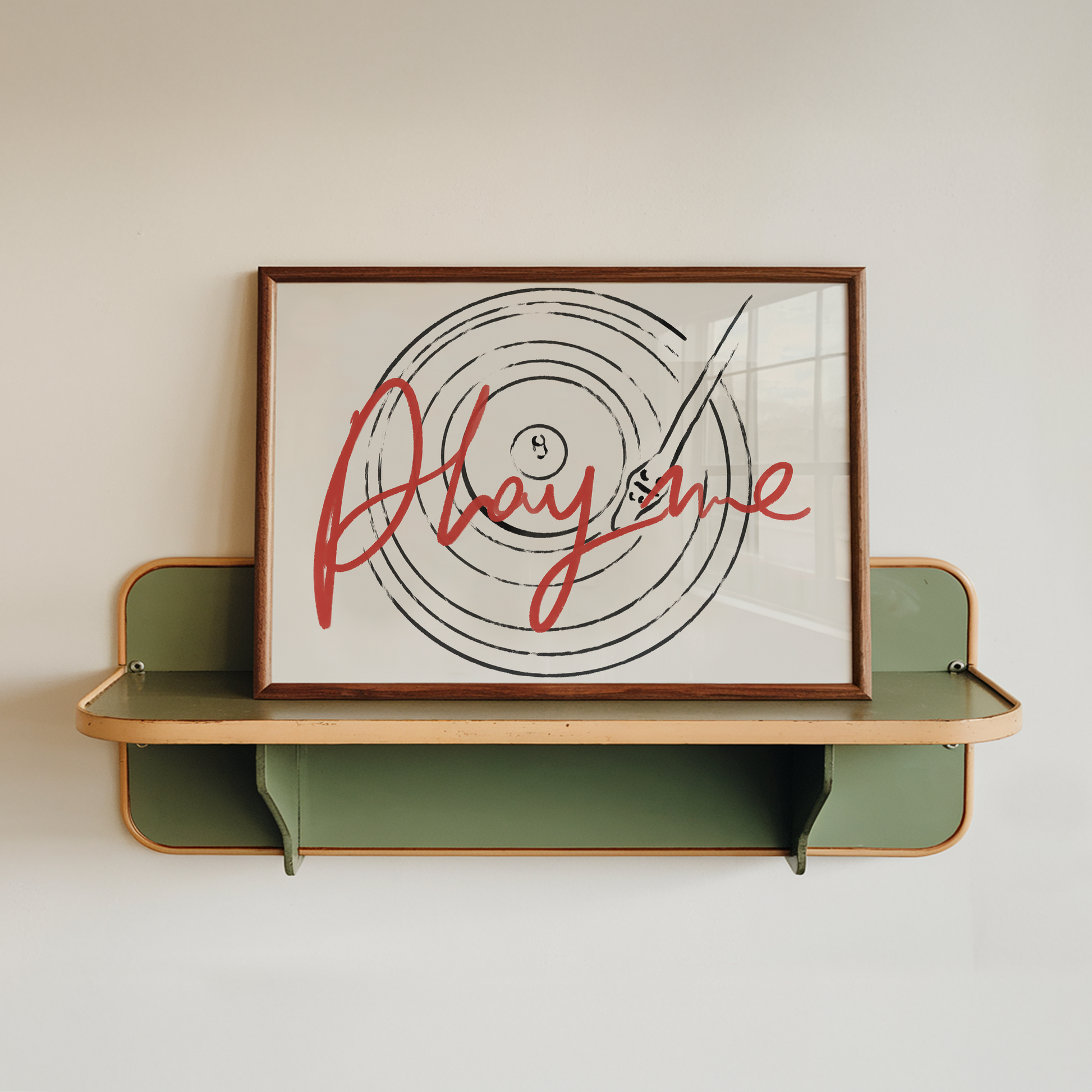 Vinyl Record Wall Art Play Me Modern Music Decor