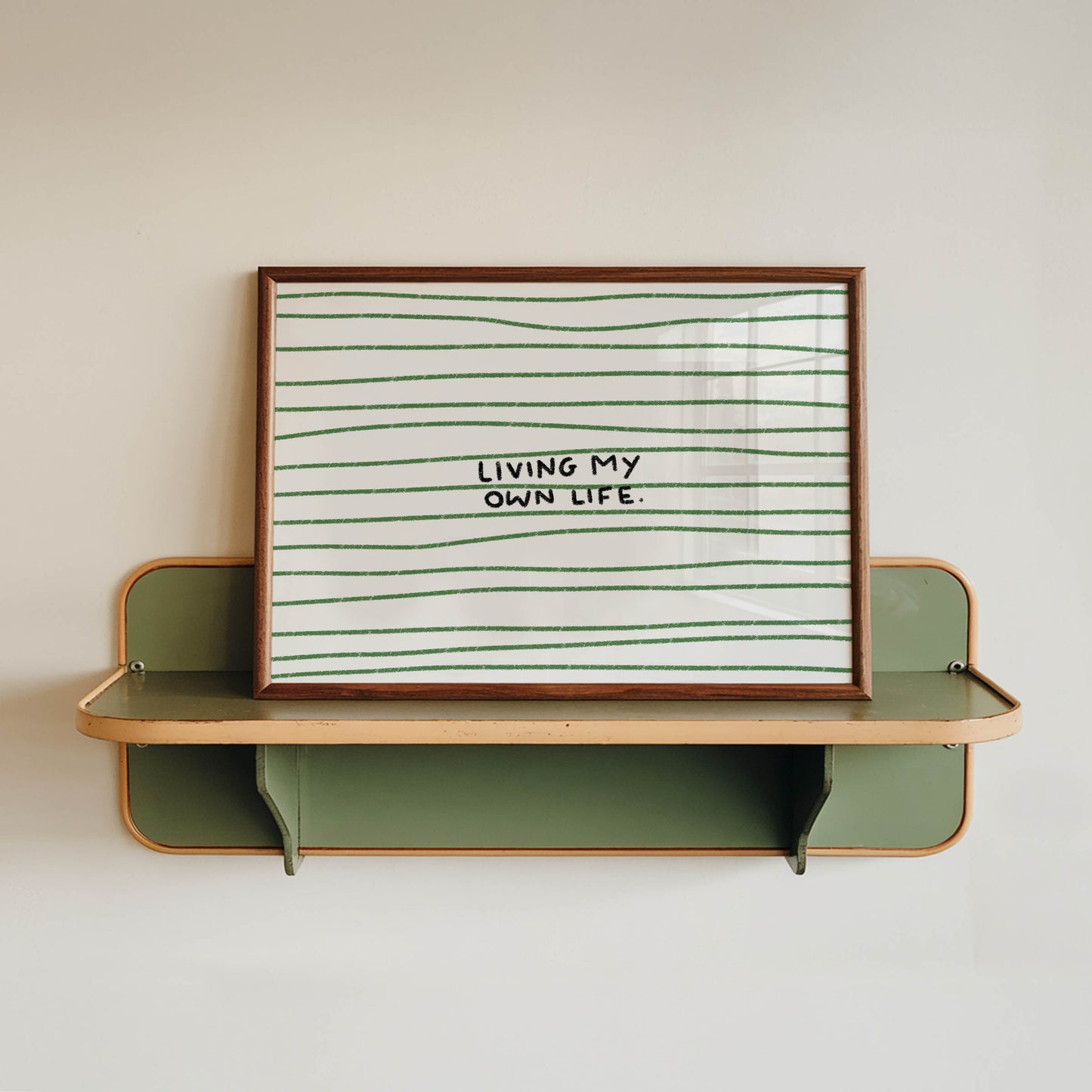 Living My Own Life Striped Art Print
