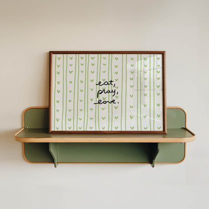 Eat, Pray, Love Green Heart Print