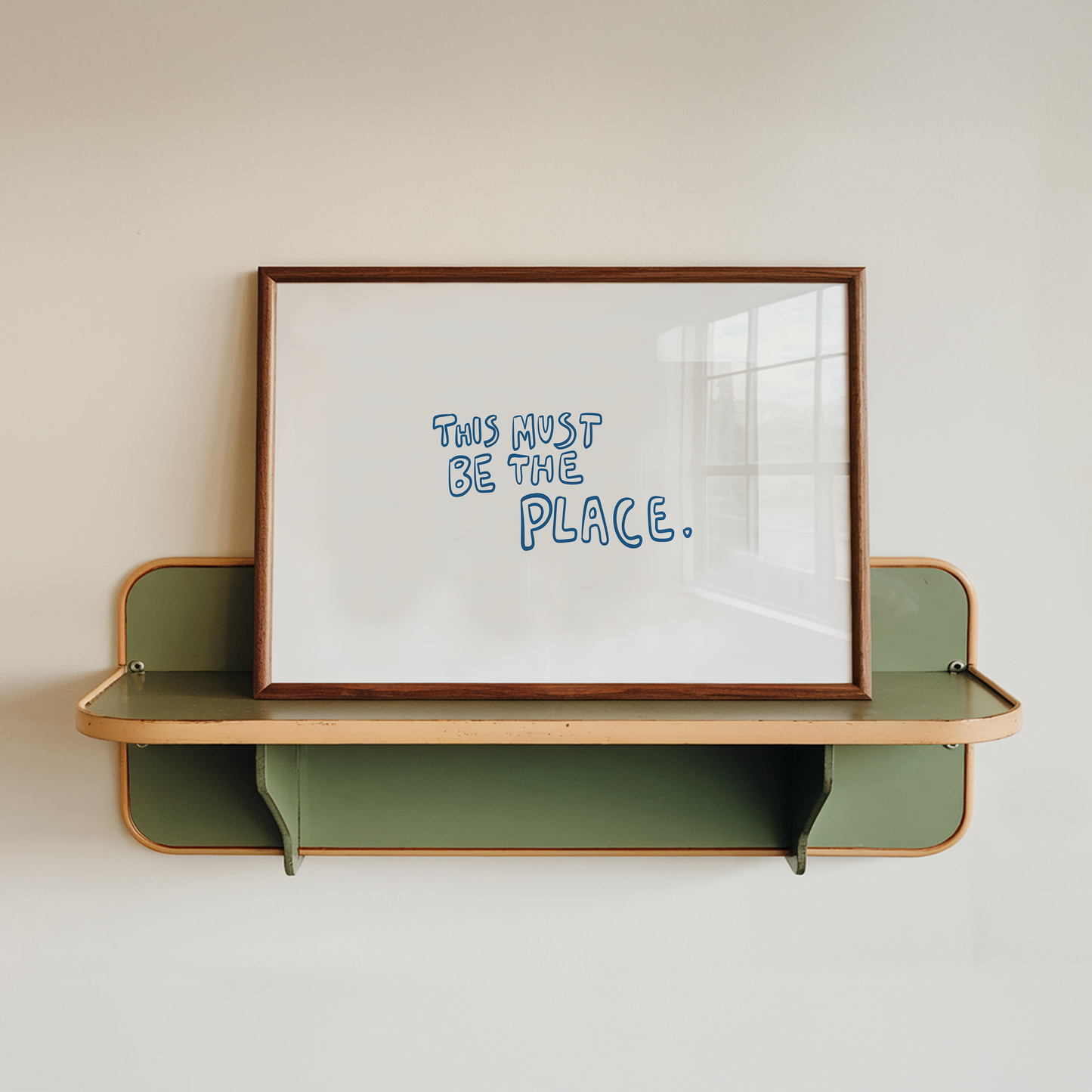 Quote Wall Art Print Minimalist Blue Typography Decor
