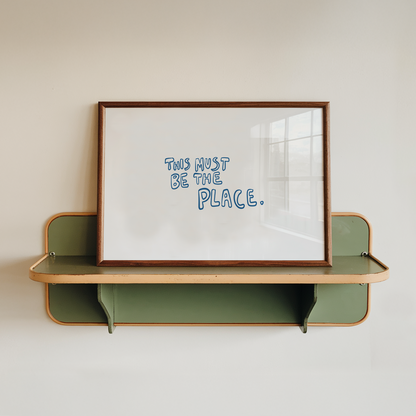 Quote Wall Art Print Minimalist Blue Typography Decor