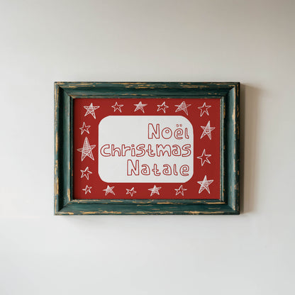 Noël Christmas Natale Holiday Print