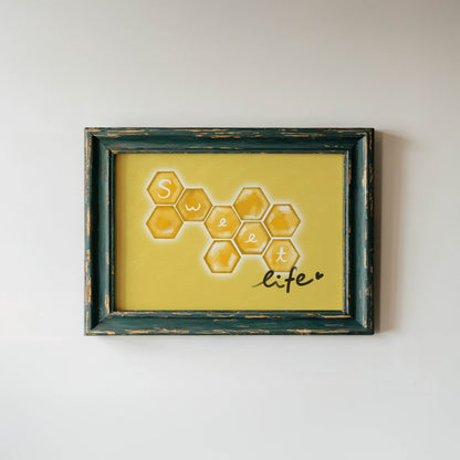 Sweet Life Honeycomb Art Print