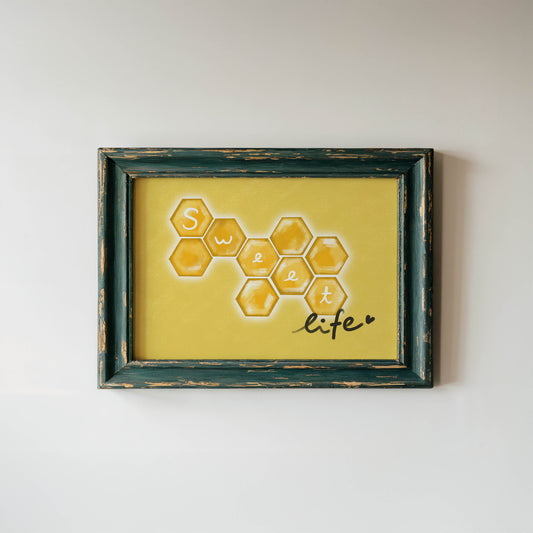 Sweet Life Honeycomb Art Print