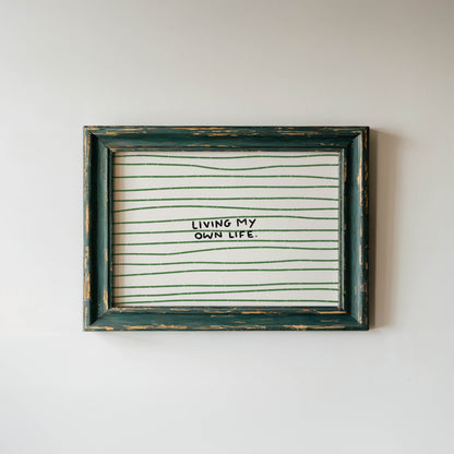 Living My Own Life Striped Art Print