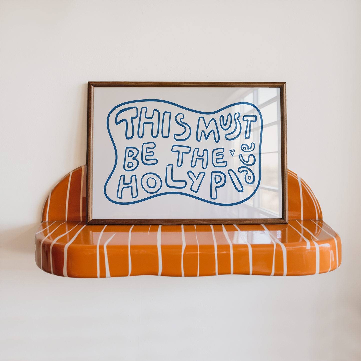 Spiritual Quote Poster Playful Blue Typography Wall Art