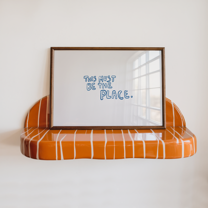 Quote Wall Art Print Minimalist Blue Typography Decor