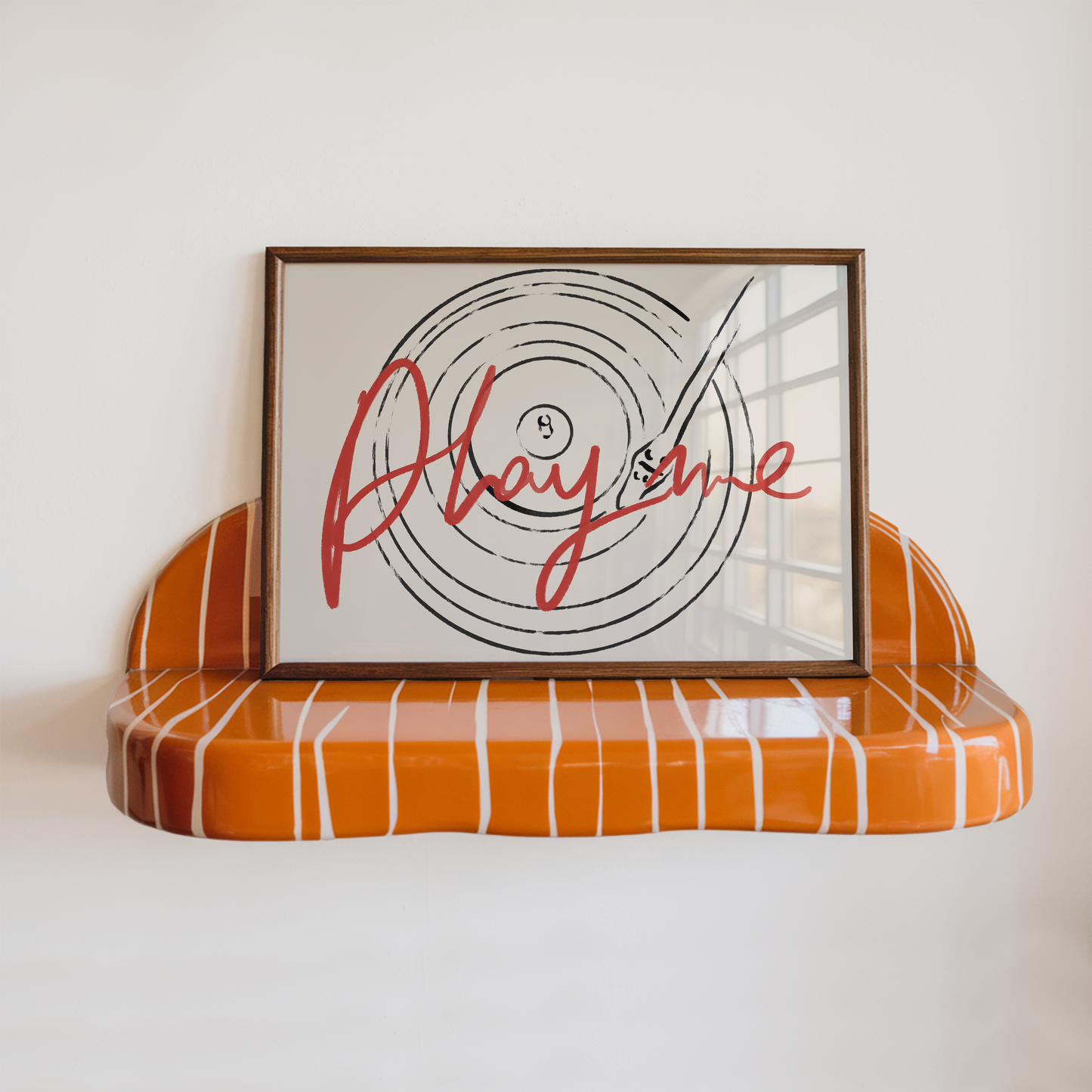 Vinyl Record Wall Art Play Me Modern Music Decor
