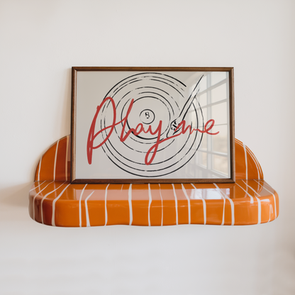 Vinyl Record Wall Art Play Me Modern Music Decor