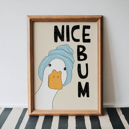 Nice Bum Duck Bathroom Print