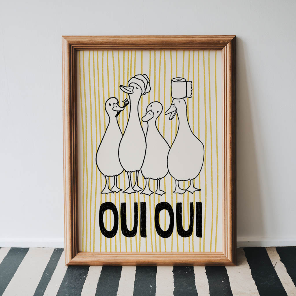 Oui Oui Bathroom Ducks Print
