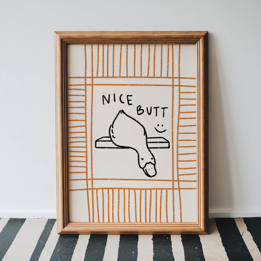 Nice Butt Duck Bathroom Wall Art