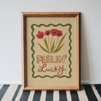 Feelin’ Lucky Floral Art Print