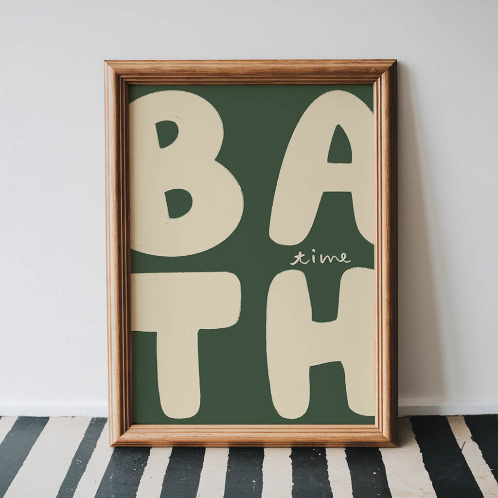 Bath Time Retro Bathroom Print
