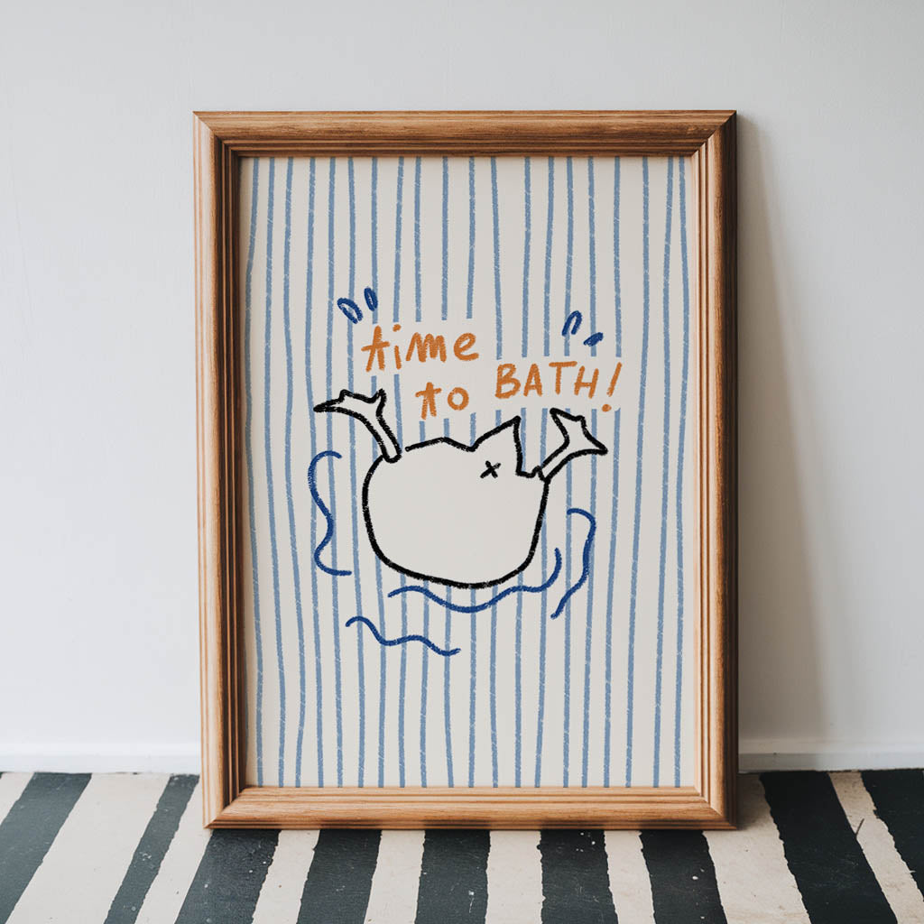 Time to Bath Duck Print