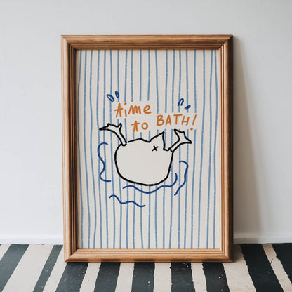 Time to Bath Duck Print