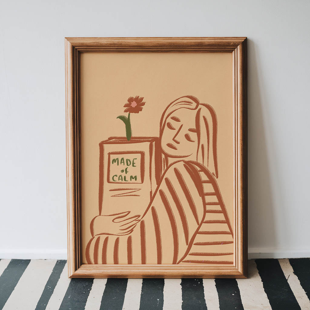 Made of Calm Woman Art Print