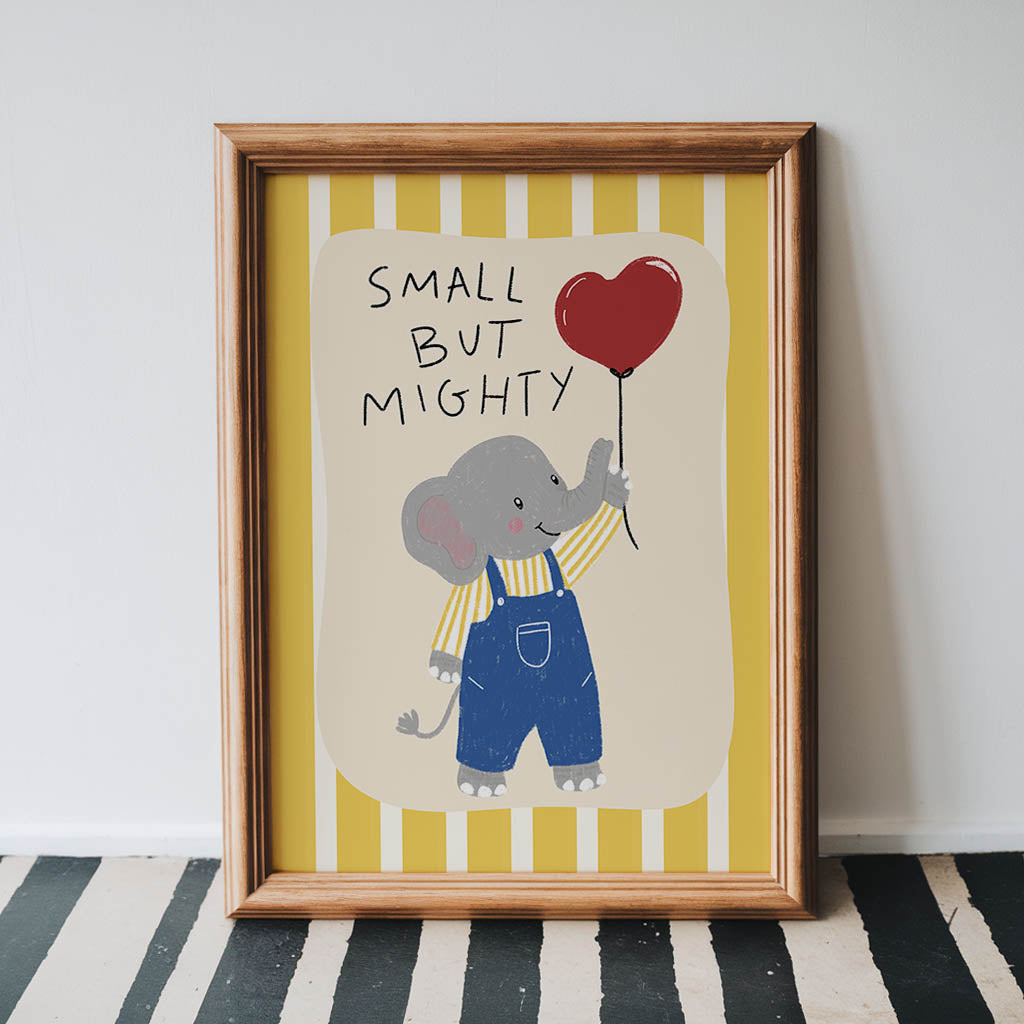 Small But Mighty Elephant Nursery Print